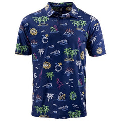 Ron Jon Navy Hollywood Glow Up Polo Shirt