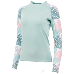 Ron Jon Women's Palm-Mint Kailana Long Sleeve Rash Guard