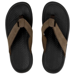 Ron Jon Men's Brown Leather Delray Sandals