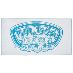 Ron Jon Hibiscus Badge Turquoise Beach Towel 70" x 30"
