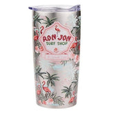 Ron Jon Retro Flamingo Waves 20 oz Stainless Steel Tumbler
