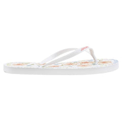 Ron Jon Women's White Zori Floral Sandals