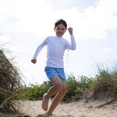 Ron Jon Kids White Vector Long Sleeve Rash Guard