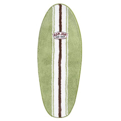 Ron Jon Sage And Ivory Surfboard Shaped Rug