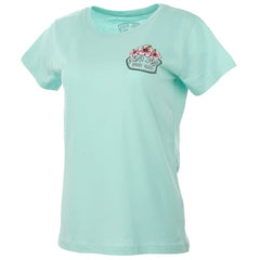 Ron Jon Women's Long Beach Island NJ Distressed Hibiscus Badge Tee