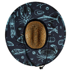 Ron Jon Panko Charcoal Straw Lifeguard Hat