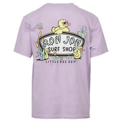 Little Box Guy Ron Jon Kids Lavender Pond Rules Tee