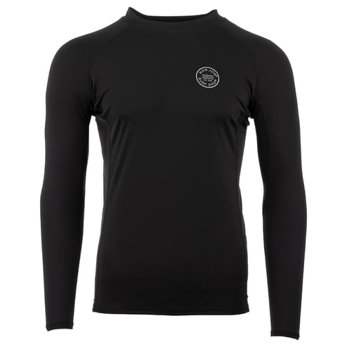 Ron Jon Men Vector Black Long Sleeve Rash Guard