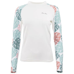 Ron Jon Women's White Kailana Long Sleeve Rash Guard