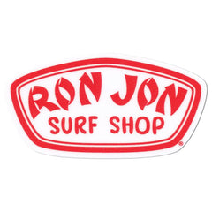 Ron Jon White and Red Badge Rugged Sticker