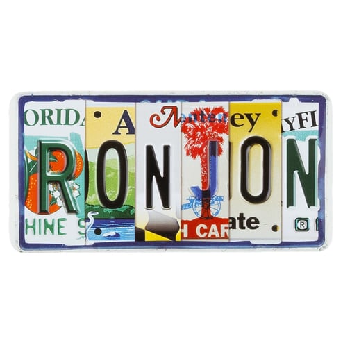 Ron Jon License Plate Metal Sticker