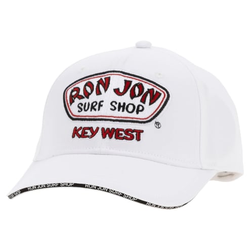 Ron Jon Key West FL White Full Badge Cap