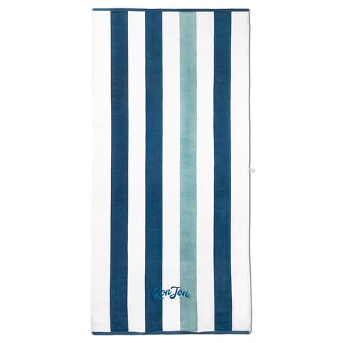 Ron Jon Navy Light Blue 35" x 70" Textured Stripe Towel 2.0