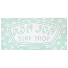 Ron Jon Cocoa Beach FL Icon Badge Mint Velour Towel 30" x 60"