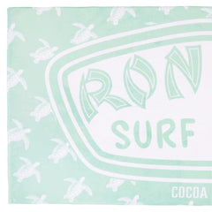 Ron Jon Cocoa Beach FL Icon Badge Mint Velour Towel 30" x 60"