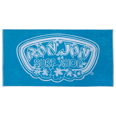Ron Jon Hibiscus Badge Turquoise Beach Towel 70" x 30"