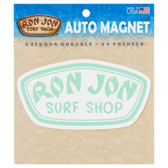 Ron Jon Small Green White Auto Magnet