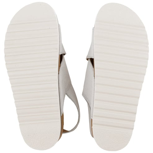 Ron Jon Women's Cross Strap Off White Sandals