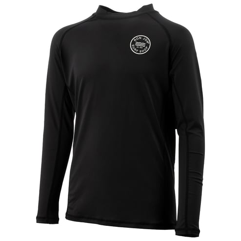 Ron Jon Kids Black Vector Long Sleeve Rash Guard