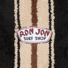 Ron Jon Black And Ivory Surfboard Shaped Rug