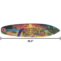 Ron Jon Cocoa Beach FL Parrot and Turtle Sunset Wood Surfboard Sign