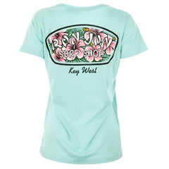 Ron Jon Women's Key West FL Distressed Hibiscus Badge  Tee
