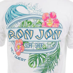 Ron Jon Key West FL Distressed Floral Surf Tee