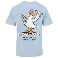 Little Box Guy Ron Jon Kids Ice Blue Gullies Tee