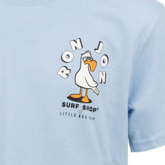 Little Box Guy Ron Jon Kids Ice Blue Gullies Tee