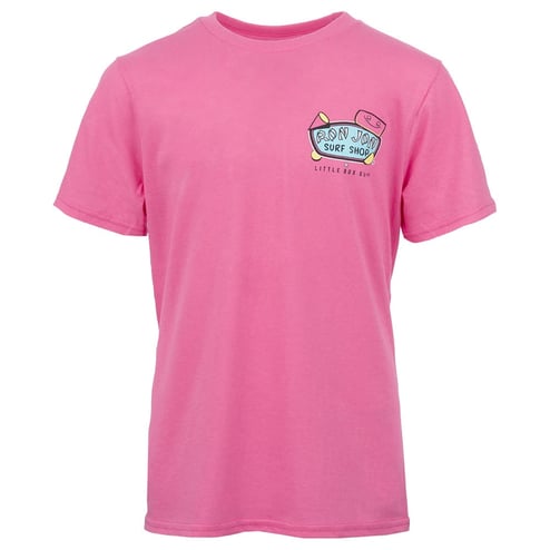Little Box Guy Ron Jon Kids Pink Back to the 90's Tee