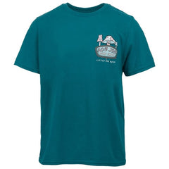Little Box Guy Ron Jon Kids Teal Lost Garden Tee