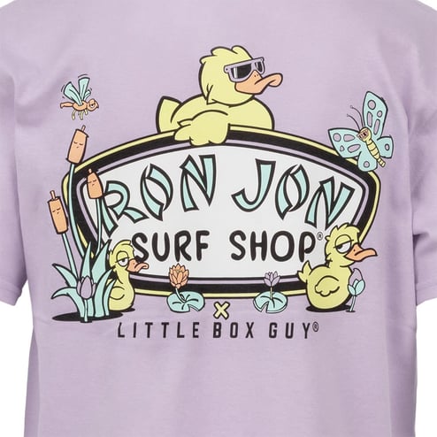 Little Box Guy Ron Jon Kids Lavender Pond Rules Tee