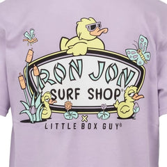 Little Box Guy Ron Jon Kids Lavender Pond Rules Tee